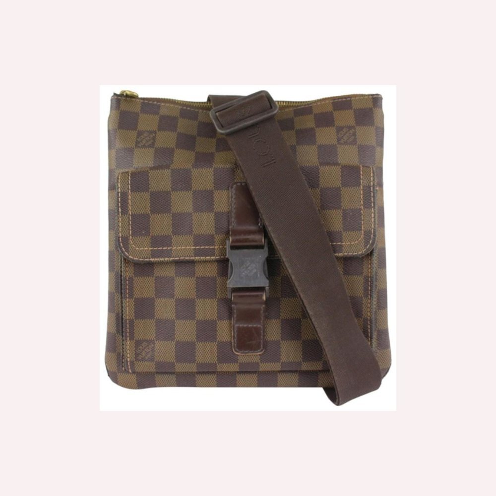 Louis Vuitton Damier Ebene Pochette Melville Crossbody Bag 1014lv9